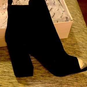 Open toe booties